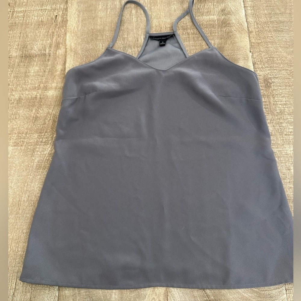 Banana Republic Gray Strappy Cami Tank Top | Size S | High Neck Racerback - Picture 10 of 16